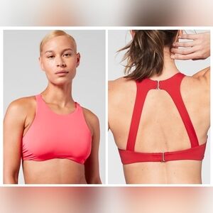 Athleta Maldives Bra Cup Bikini Top L Orange